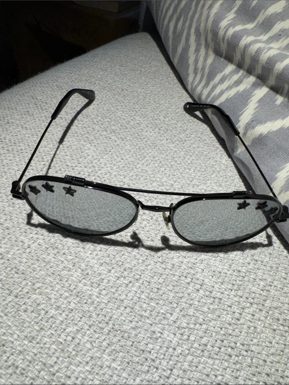 Givenchy Black Star-Embellished Mirror Avaitor Sunglasses - Unisex Accessories